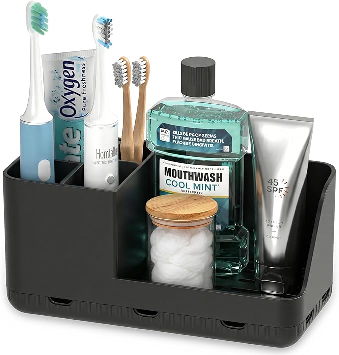 Toothbrush Holders for Bathroom Counter by Homtalker