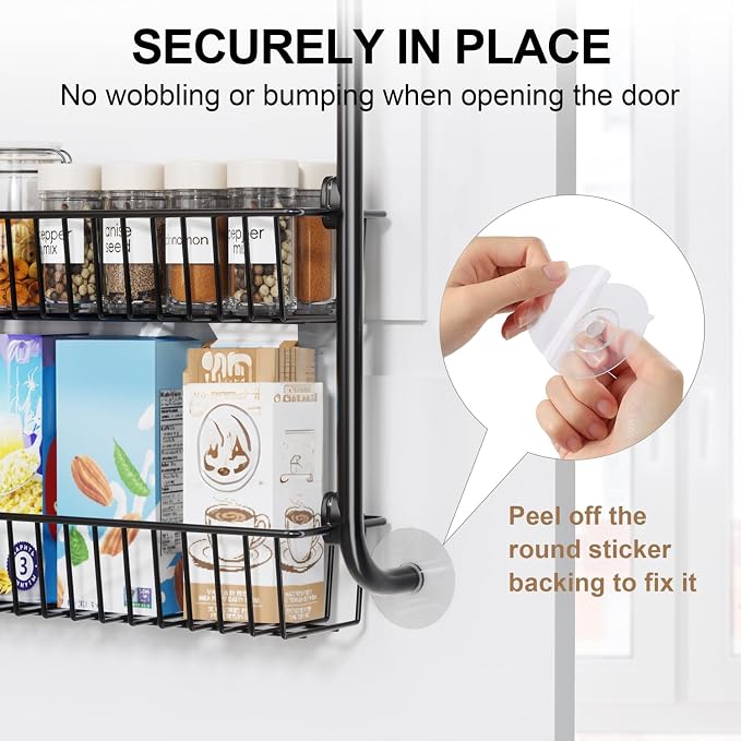 Delamu Over the Door Pantry Organizer, 6-Tier Metal Pantry Door Organization - Image 4