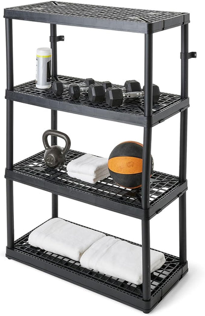 Gracious Living 2 Pack 4 Shelf Fixed Height Ventilated Heavy Duty Storage Unit - Image 6