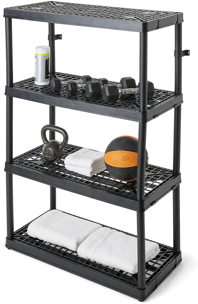 Gracious Living 3 Pack 4 Shelf Fixed Height Ventilated Heavy Duty Storage Unit - Image 6