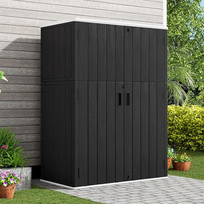 KINYING Outdoor Vertical Storage Shed, 57 Cu.ft Outdoor Storage Cabinet - Image 2