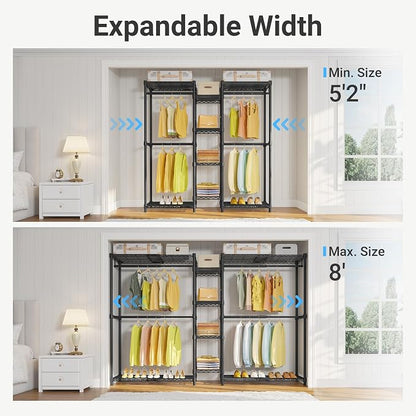 VIPEK X3 Expandable Heavy Duty Clothes Rack Adjustable from 5'2" to 8' - Image 2