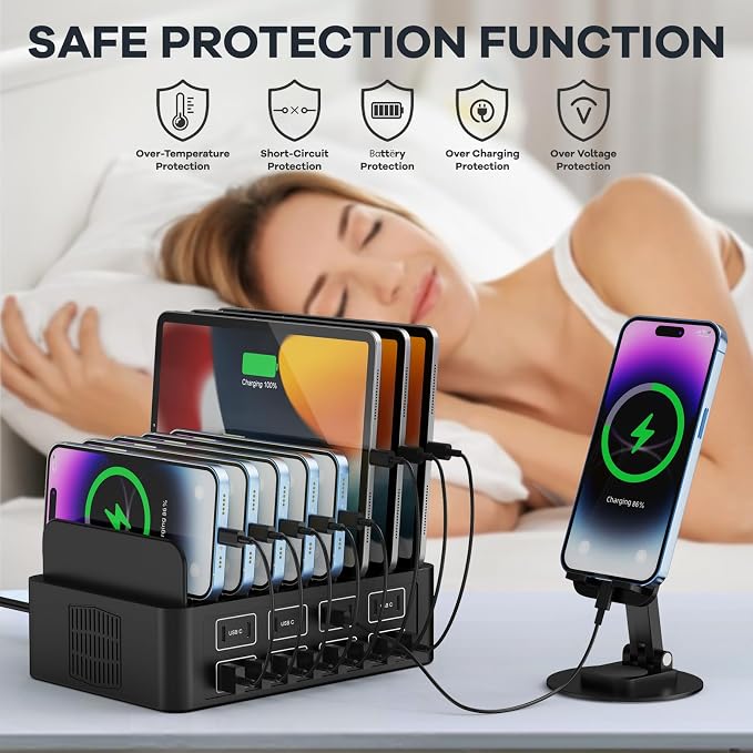 150W/35A Charging Station for Multiple Devices, RUANSZZ 16 Port USB~C Fast - Image 5