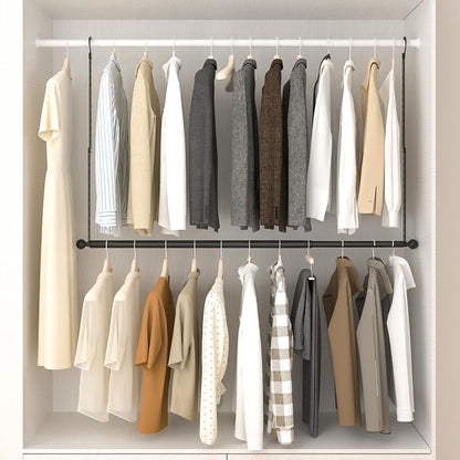 SUTINE Closet Rods for Hanging Clothes, Adjustable Metal Closet Extender - Image 4
