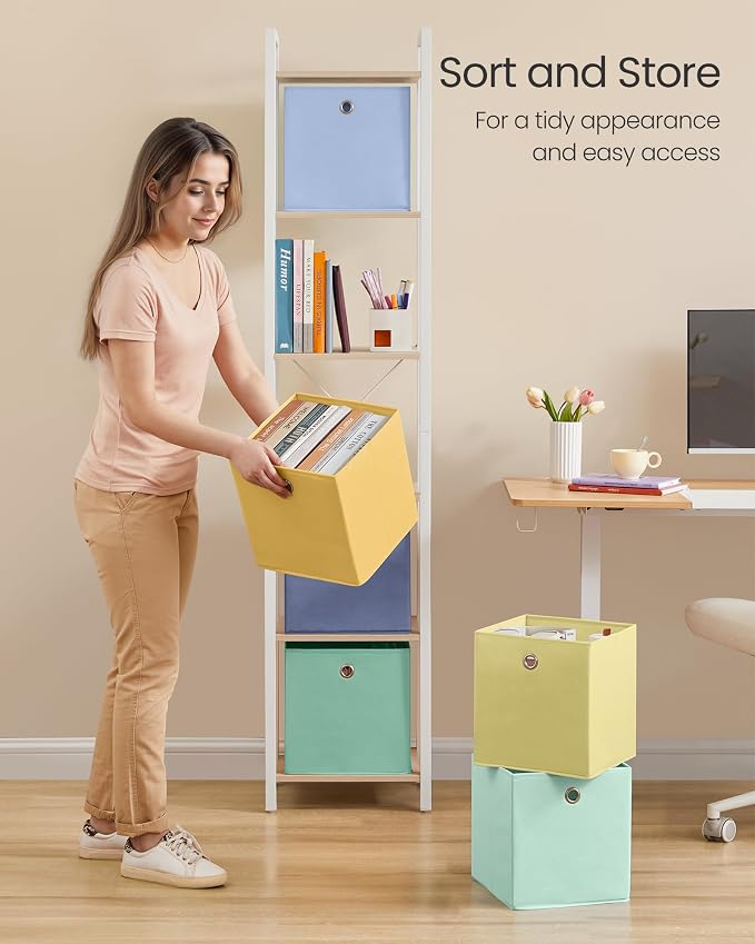 SONGMICS Storage Cubes, Rainbow Storage Bins, 10.2 x 10.2 x 11 Inches, - Image 5