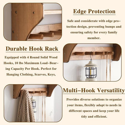 100% Solid Wood Wall Hooks - Image 5
