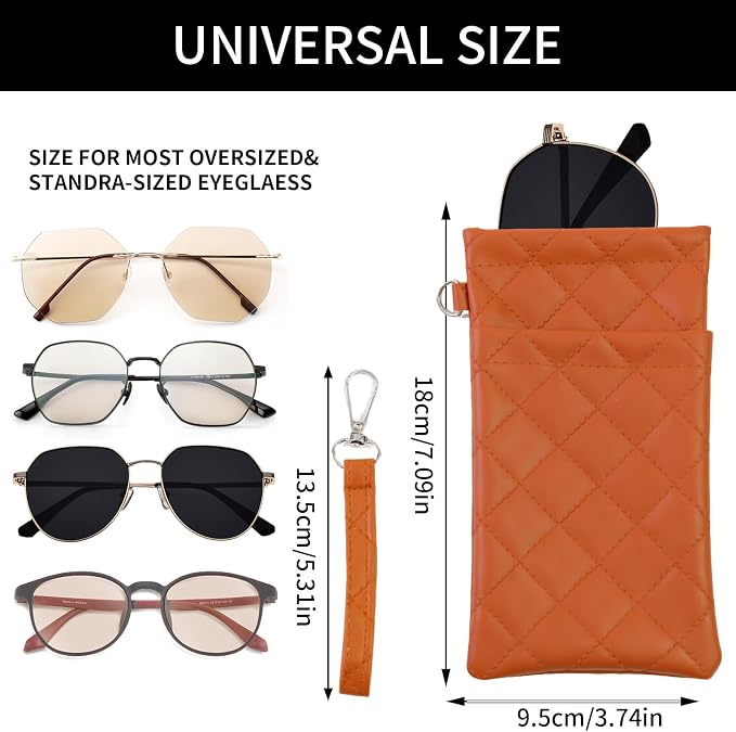 Double Eyeglass Case Soft Dual Glasses Case - Image 2