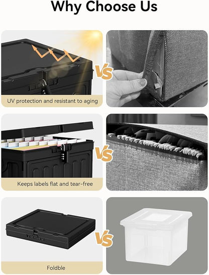 Oterri Plastic File Box with Lid - Image 4