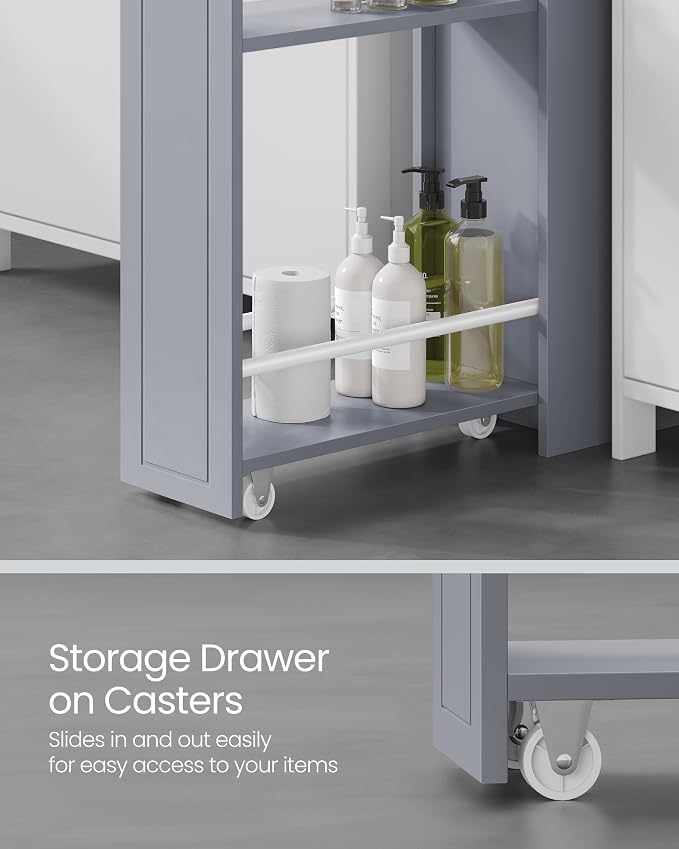 VASAGLE Slim Storage Cabinet, Narrow Storage Organizer - Image 5
