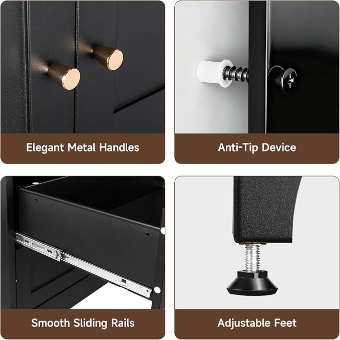 Letaya Metal Armoire Wardrobe Closet - Image 8