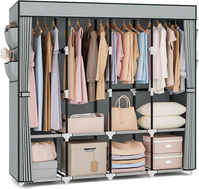 VTRIN Portable Closet for Hanging Clothes 67 Inch Wide Large Capacity Portable by VTRIN