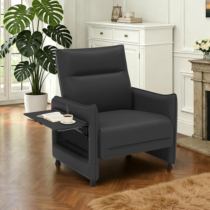Upholstered Accent Sofa, Modern Faux Leather Chair by Tbillionnext