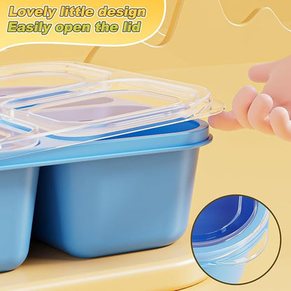 Canfanni 6 Pcs Snack Box Container Set, Reusable 3&4 Compartment Meal Prep - Image 6