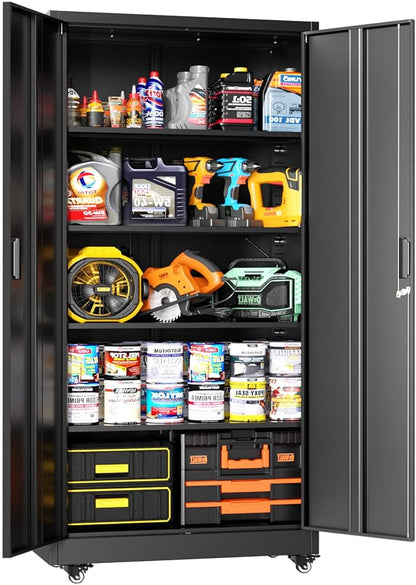 Greenvelly Metal Garage Storage Cabinet by Greenvelly