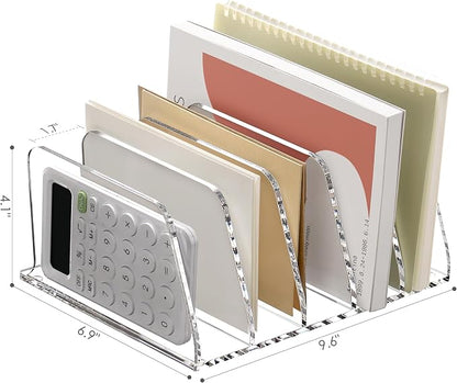 SANRUI Acrylic File Organizer for Desk, Mail Envelope Document Organization - Image 2