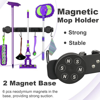 Magnetic Mop Broom Holder, Heavy Duty Magnetic Mop Hanger - Image 3