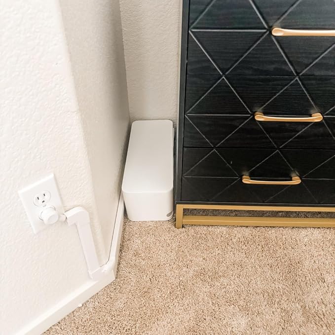 ZhiYo Cable Management Box White, Cord Hider Box to Conceal Power Strips on - Image 5