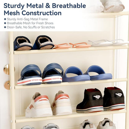 Whitmor 36 Pair Over The Door Shoe Organizer, 12 Tier Hanging Shoe Organizer - Image 5