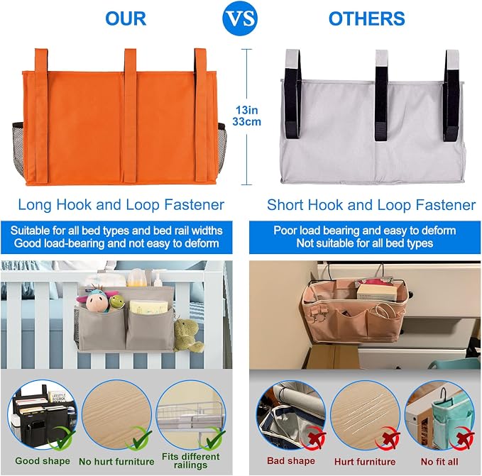 Surblue Caddy Hanging Organizer Bedside Storage Bag - Image 4