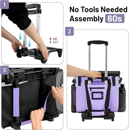 Large Cleaning Caddy for Cleaning Supplies Organizer, Rolling Cleaning Caddy - Image 6