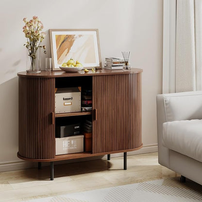 Buffet Sideboard Cabinet with Storage, Modern Accent Coffee Bar Console Table - Image 8