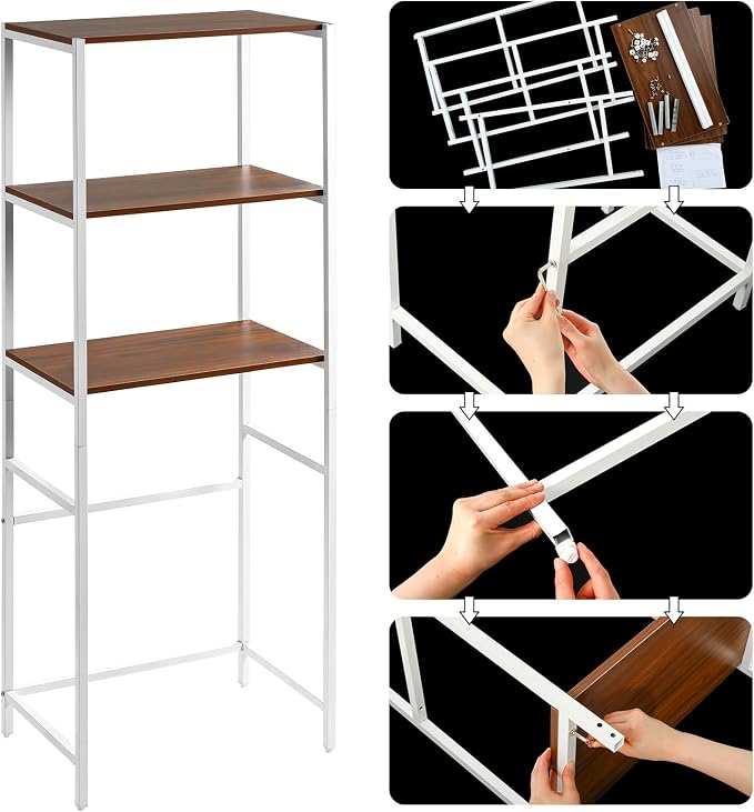 Colingmill 3 Tier White Mini Fridge Stand - Image 5