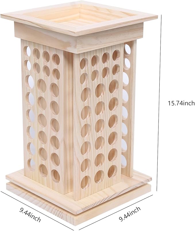 Rotating Essential Oils Storage Rack, 8 Tiers 104 Slot Oil Bottle Display - Image 2