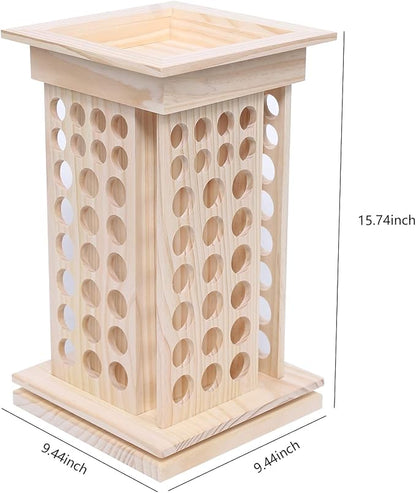 Rotating Essential Oils Storage Rack, 8 Tiers 104 Slot Oil Bottle Display - Image 2