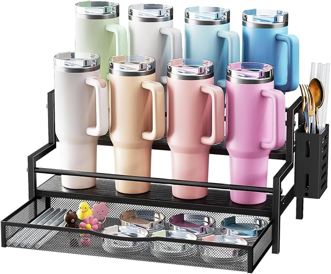 Water Bottle Organizer for Full Stanley 40 oz Tumbler by Kssiaz