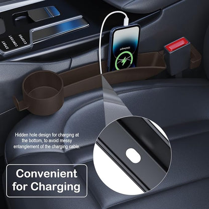 Car Seat Gap Plug with Storage Slot, Auto Gap Filler Organizer with Cup Holder - Image 7