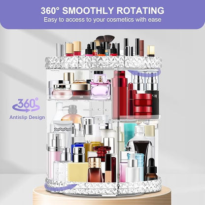 360 Rotating Makeup Organizer Large Capacity Cosmetics Organizer Beauty - Image 5
