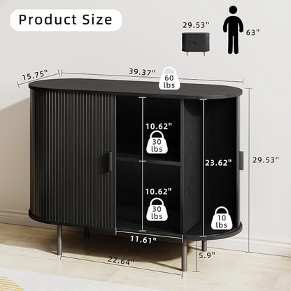 Buffet Sideboard Cabinet with Storage, Modern Accent Coffee Bar Console Table - Image 2