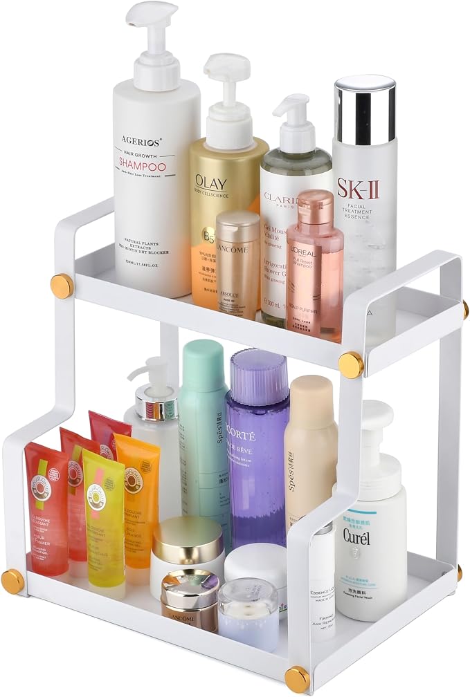 FFK 2 Tier Bathroom Countertop Organizer, Cosmetic Organizer, Storage Shelf - Image 9