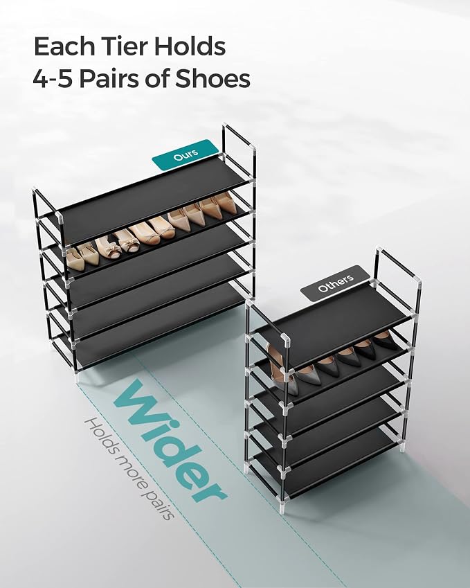 SONGMICS 5-Tier Shoe Rack, Shoe Storage - Image 5