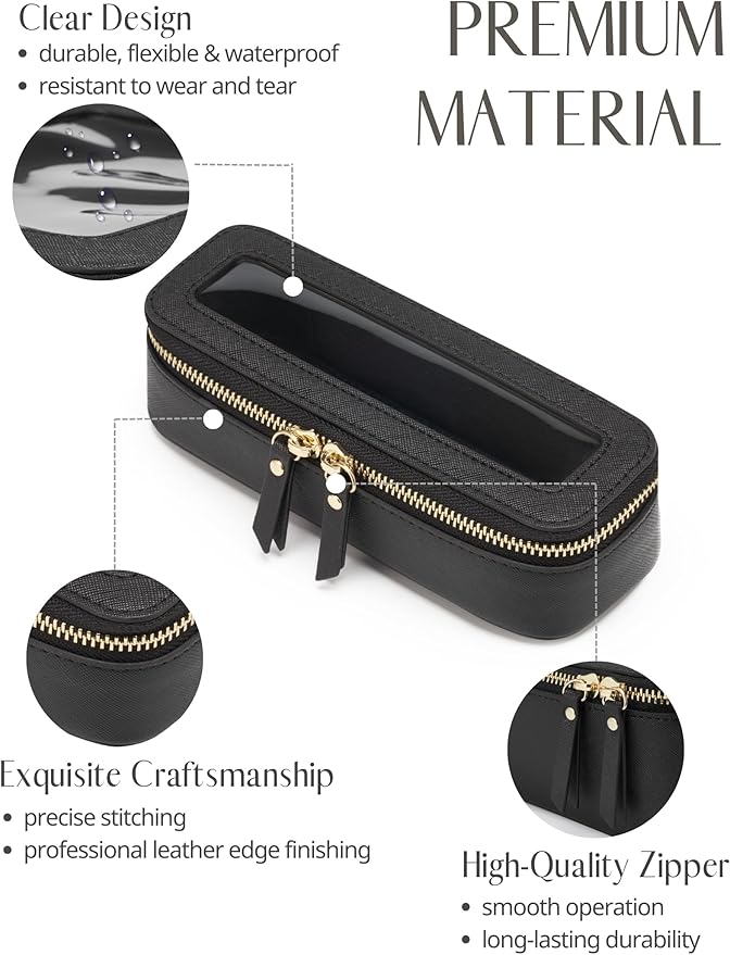 Popvibe Clear Makeup Bag Travel Cosmetic Case Transparent Toiletry Bag - Image 3