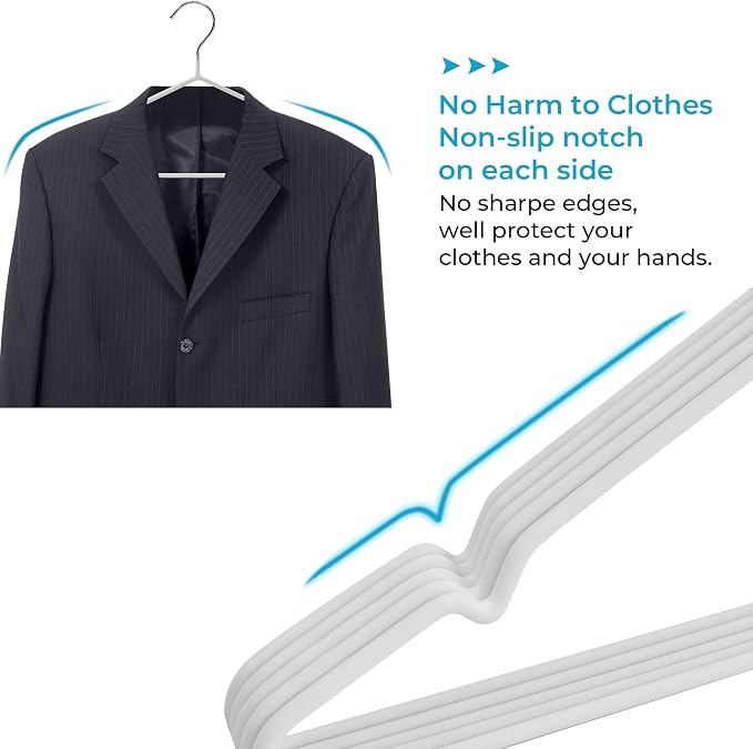 JS Hanger Metal Hangers 16.5" Coat Hangers - Image 8