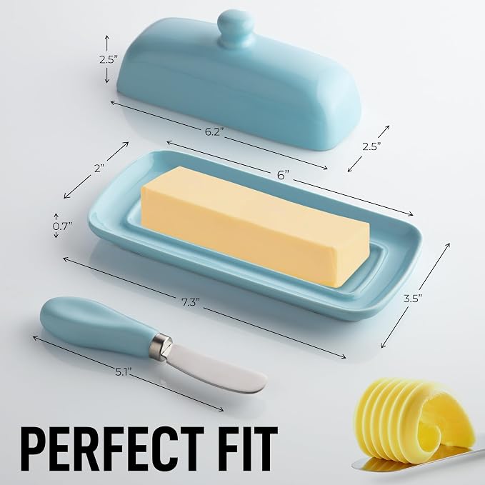 Zulay Kitchen Butter Dish With Lid - Image 3