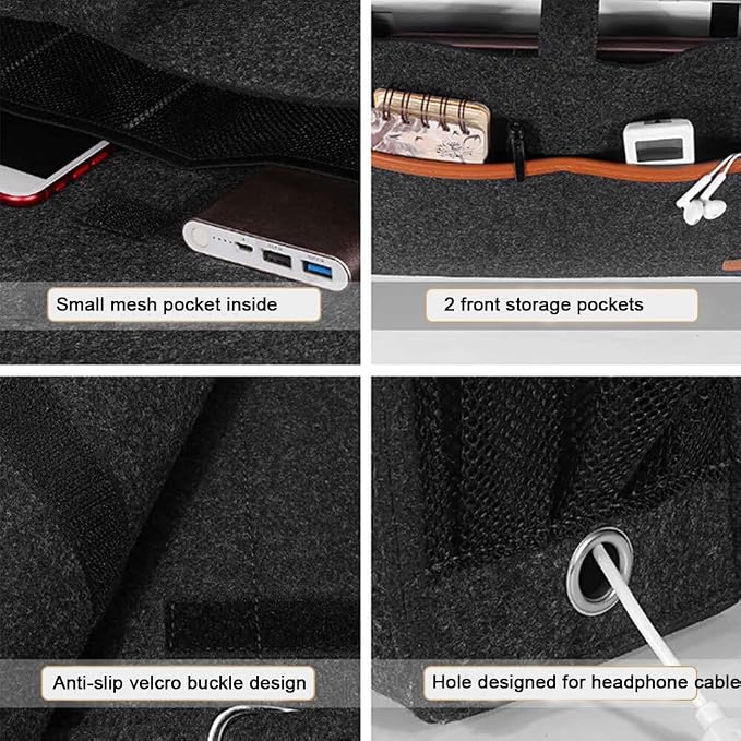 Bedside Caddy, Felt Bedside Storage Organizer, Hanging Storage - Image 3