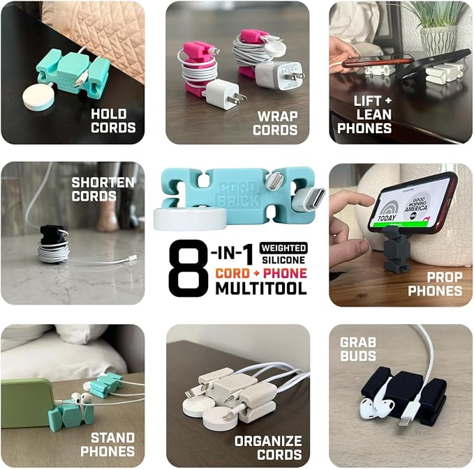 CordBrick Stocking Stuffers for Adults Cord Management Weighted Cord Holder - Image 5