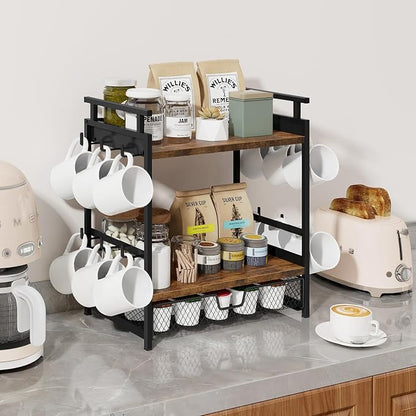 Coffee Bar Organizer, 3 Tier Coffee Station Organizer - Image 9