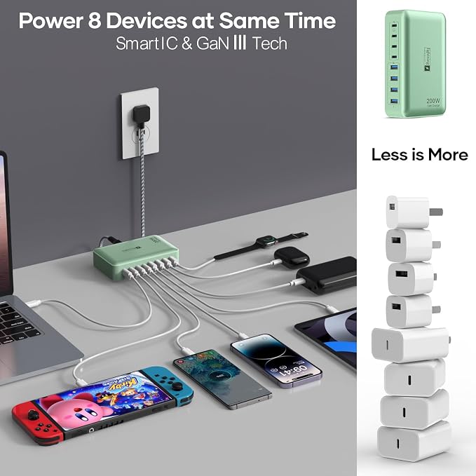 8-Port Multiple Charger Station 200W - Image 3