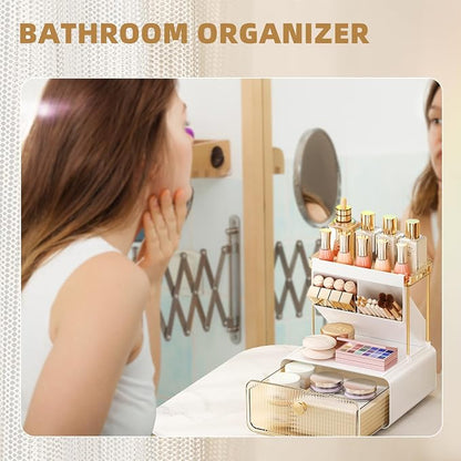 3-Tier Bathroom Makeup Organizers and Storage, Makeup Vanity Organizer - Image 3