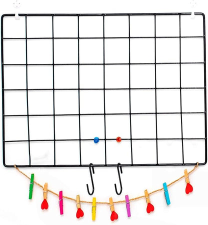 ODOXIA 1-Pack Wire Wall Grid Panel | Photo Grid Wall Decor | Metal Grid Board - Image 7