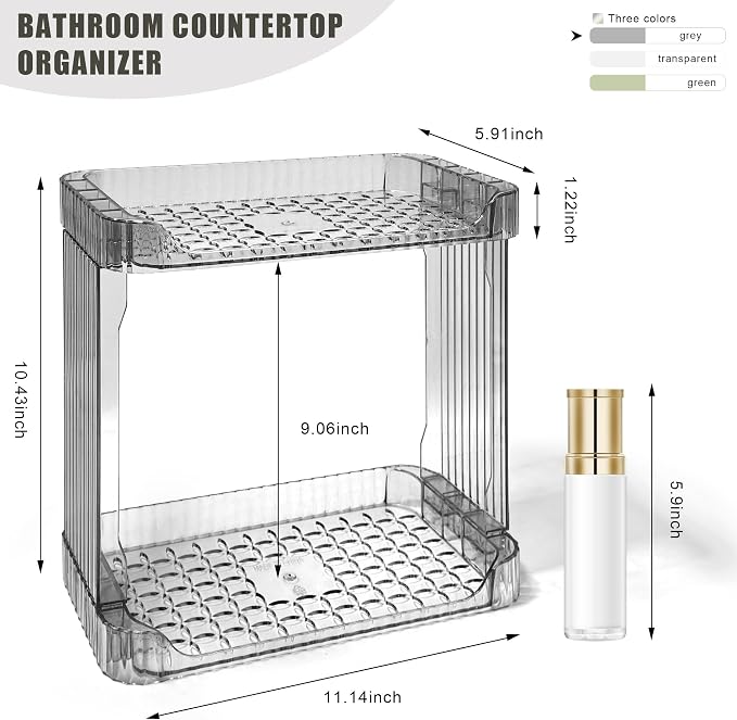 Bathroom Counter Organizer Cosmetics Skincare Organizers Skincare Makeup - Image 2