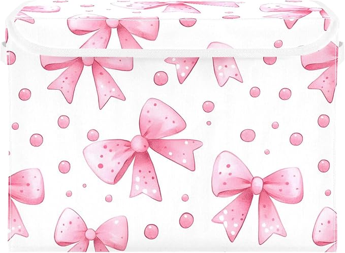 Bows and Polka Dots Storage Bins by LLCxigua