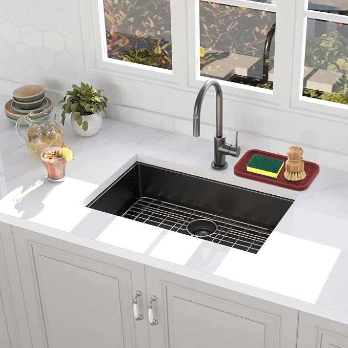 EG-SIPRO Silicone Sponge Holder, Large 10" Kitchen Sink Organizer Tray Kitchen - Image 6