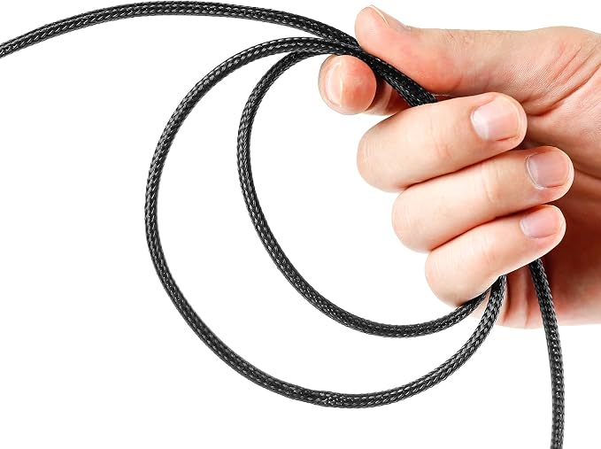 Xuniea 96ft Wire Loom Braided Cable Sleeve Covers Cord Management - Image 5