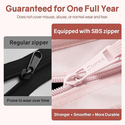 SUNEE Zippered Binder Bag with Handle, 2-Inch 3-Ring O-Ring, 500-Sheet Capacity - Image 5