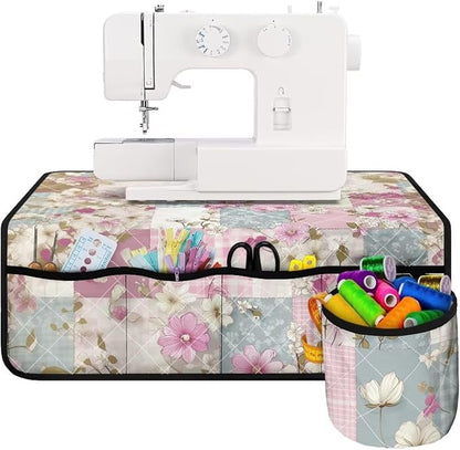 Sewing Machine Mat Pink Blue Floral Patchwork Non Slip Stitching Device by Unknown