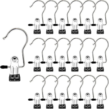 Boot Hangers Clips, 100 Pack Black Laundry Hooks Hanging Clips Clothes Pins by MECHEER